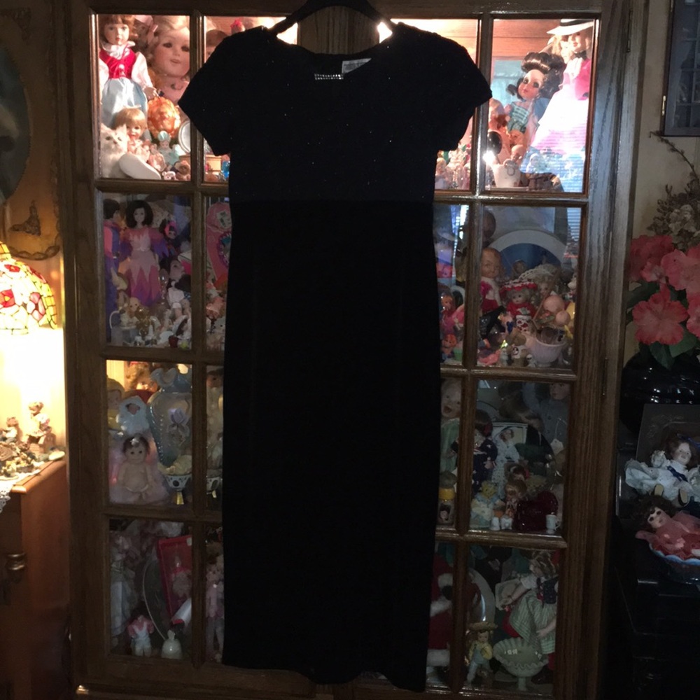 Vintage Jessica Howard  Black Sparkle Dress 10P